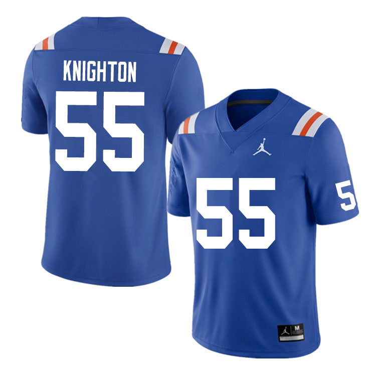 Men #55 Hayden Knighton Florida Gators College Football Jerseys Sale-Throwback